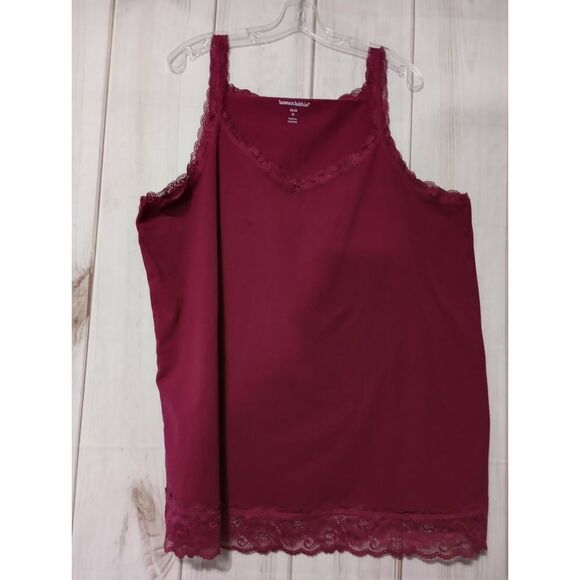Woman Within Blouse Ladies 2x Maroon - Picture 1 of 7